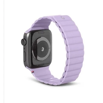 Decoded Apple Watch 49/45/44/42 mm  Series 1-8/SE/Ultra Silicone Magnet Traction Strap Lite _ Purple